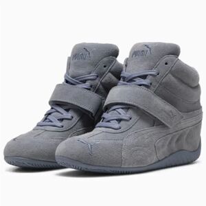 New Puma "Speedcat" Hidden Wedge Gray Sky Suede Sneakers Womens Size 9 Hot Drop!